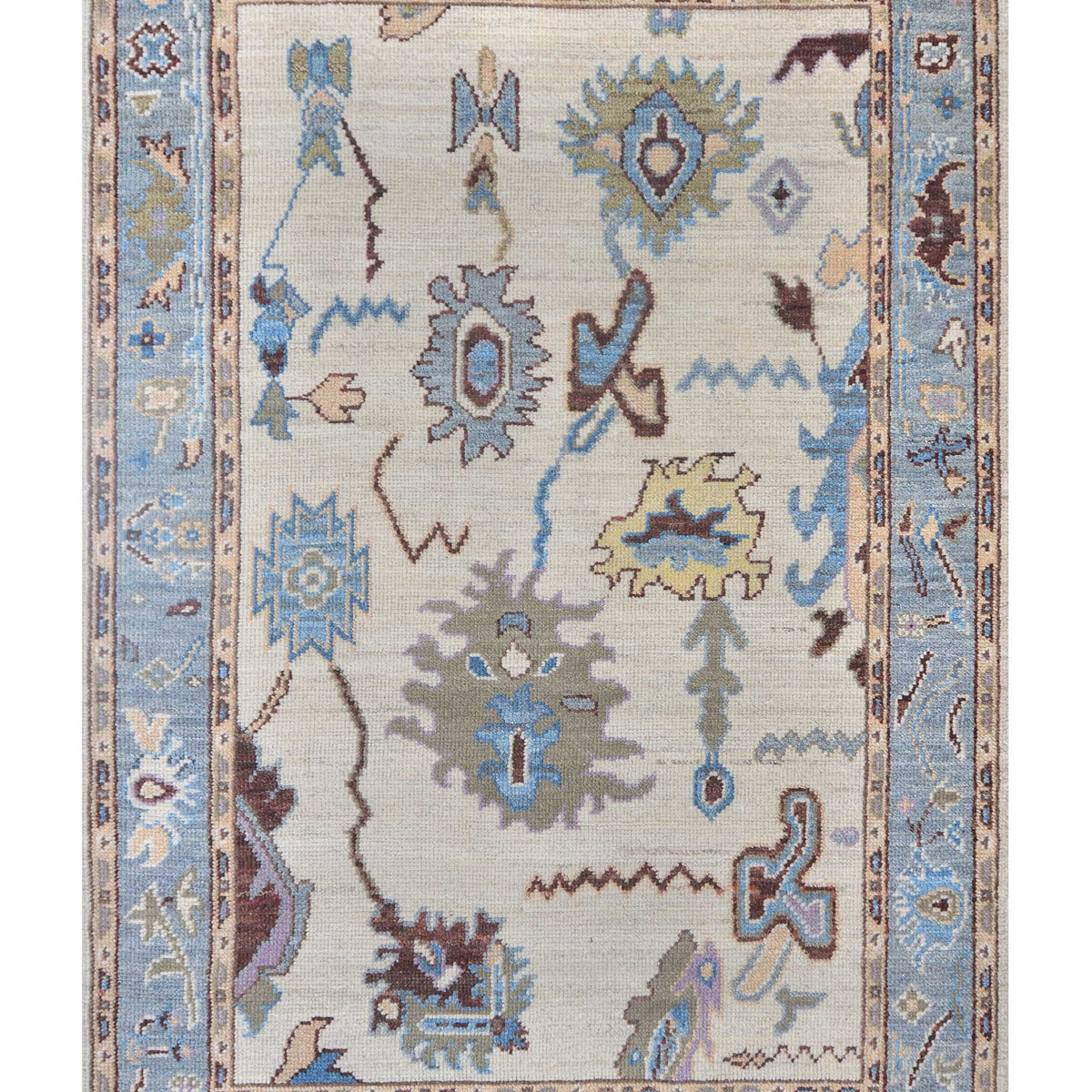 Pacific Ushak Wool Weft  Ivory Grey Transitional