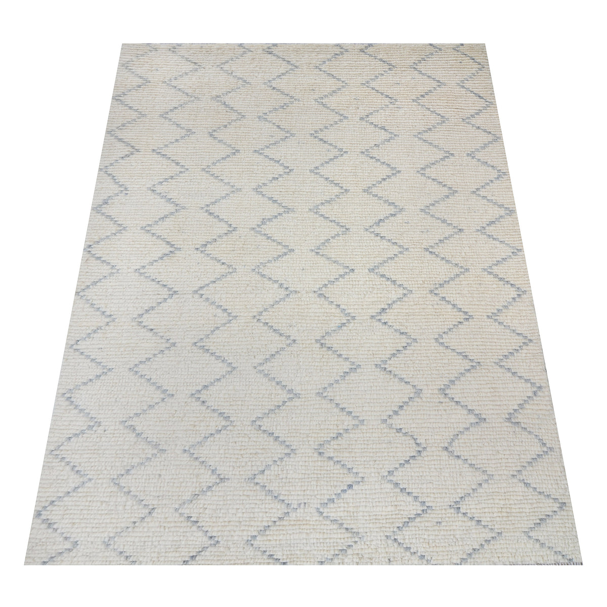 Pacific Moroccan 42423 Ivory Ivory Transitional Hand Knotted Rug