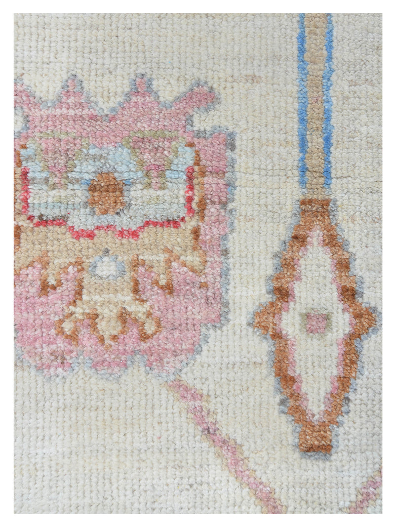 Pacific Ushak Wool Weft 42429 Ivory Grey Transitional Hand Knotted Rug