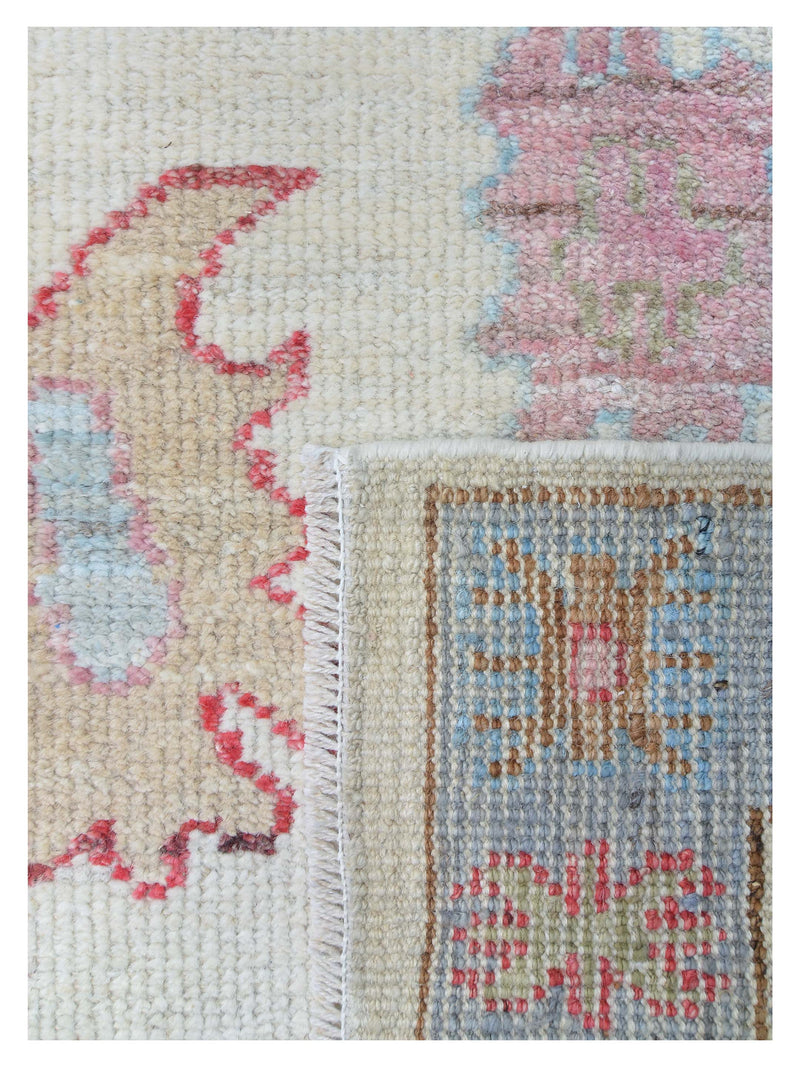 Pacific Ushak Wool Weft 42429 Ivory Grey Transitional Hand Knotted Rug