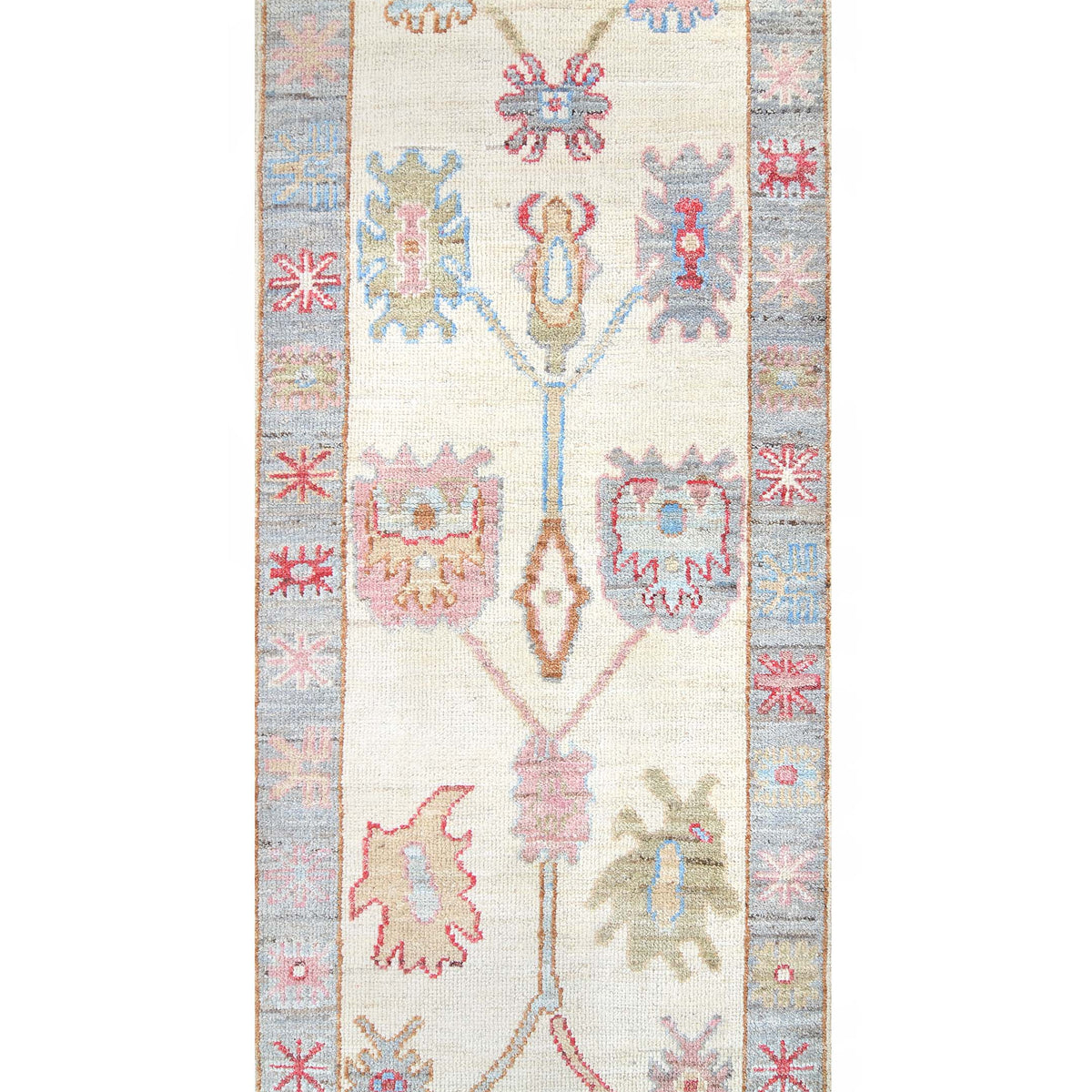 Pacific Ushak Wool Weft  Ivory Grey Transitional