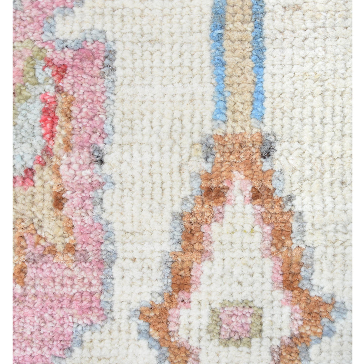 Pacific Ushak Wool Weft 42430 Ivory Grey Transitional Hand Knotted Rug