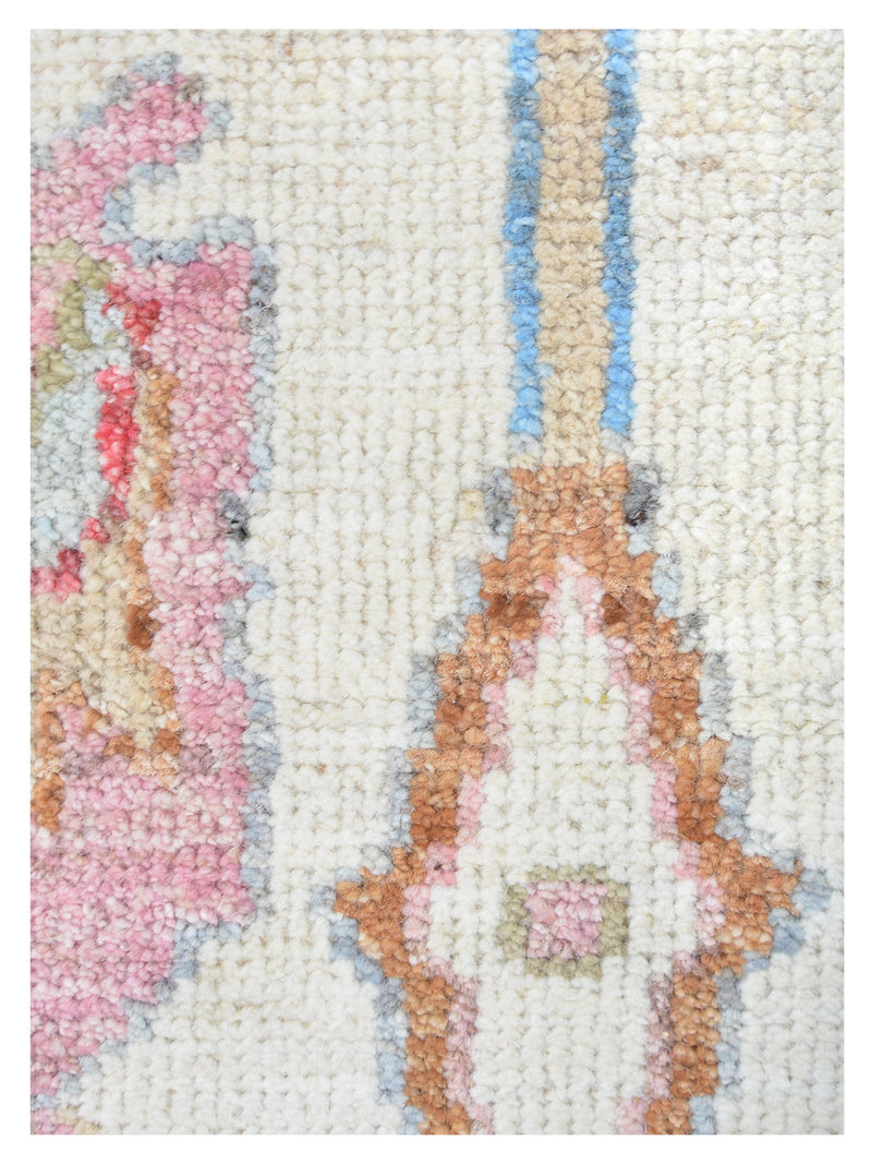 Pacific Ushak Wool Weft 42430 Ivory Grey Transitional Hand Knotted Rug