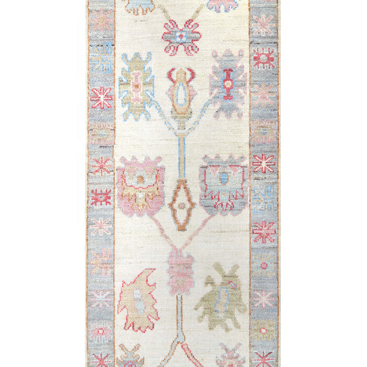 Pacific Ushak Wool Weft  Ivory Grey Transitional