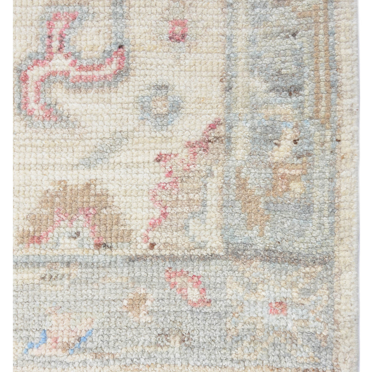 Pacific Ushak Wool Weft 42431 Ivory Grey Transitional Hand Knotted Rug