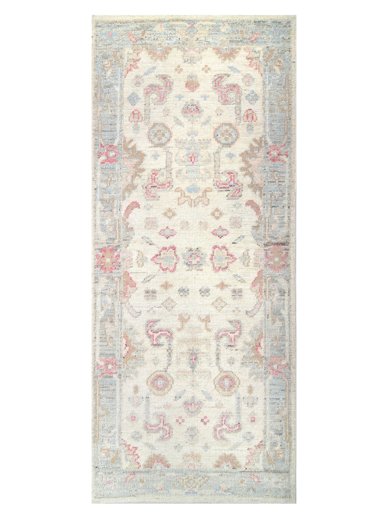 Pacific Ushak Wool Weft  Ivory Grey Transitional