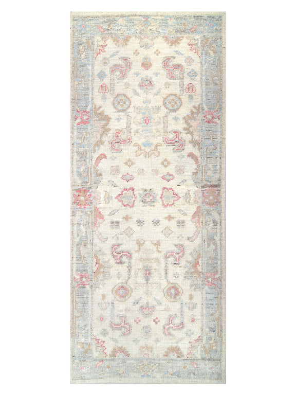 Pacific Ushak Wool Weft  Ivory Grey Transitional