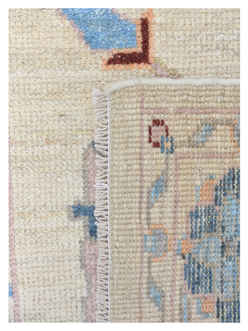 Pacific Ushak Wool Weft 42432 Ivory Grey Transitional Hand Knotted Rug