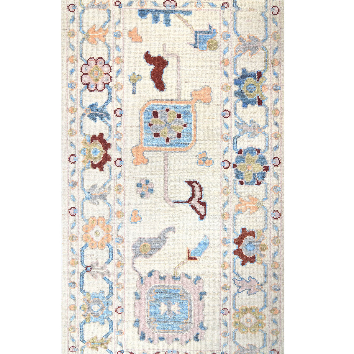 Pacific Ushak Wool Weft  Ivory Grey Transitional