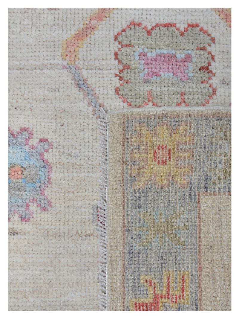 Pacific Ushak Wool Weft 42439 Ivory Grey Transitional Hand Knotted Rug