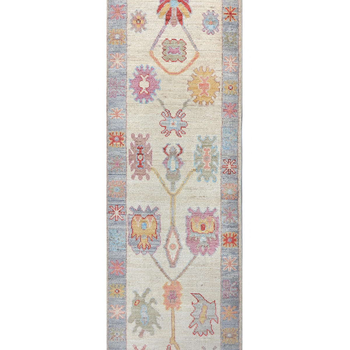 Pacific Ushak Wool Weft  Ivory Grey Transitional