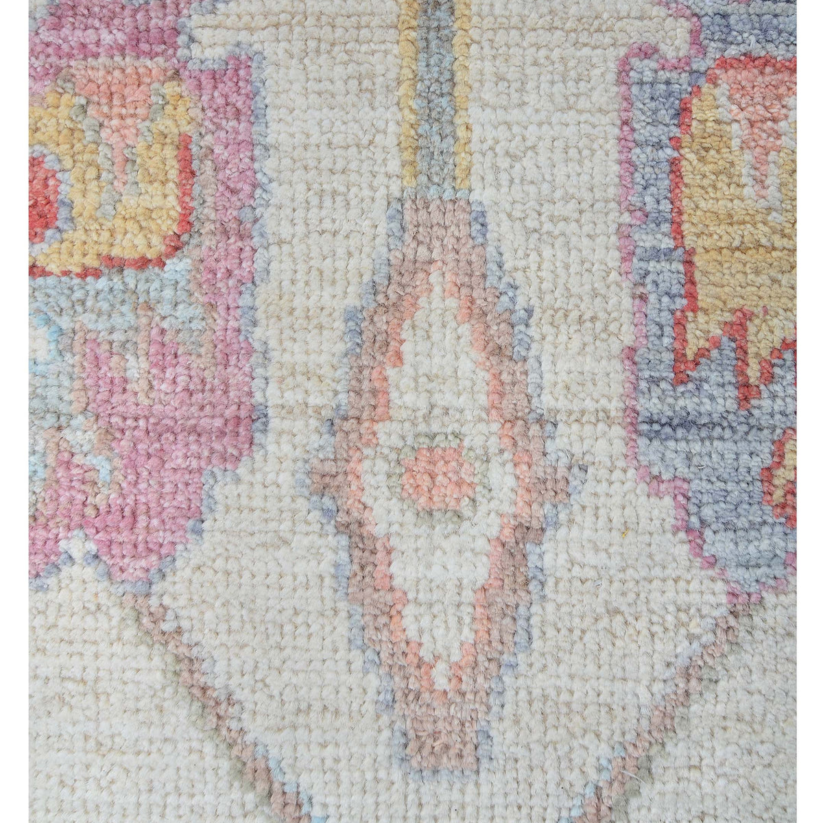 Pacific Ushak Wool Weft 42441 Ivory Grey Transitional Hand Knotted Rug