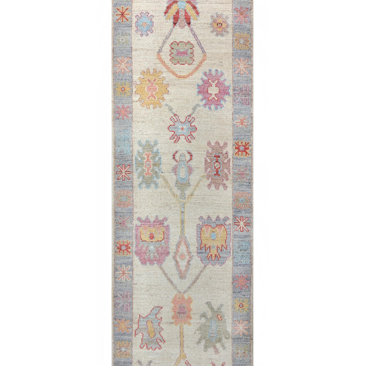 Pacific Ushak Wool Weft  Ivory Grey Transitional