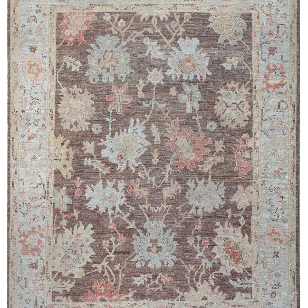 Pacific Ushak Wool Weft  Chocolate Bone Transitional