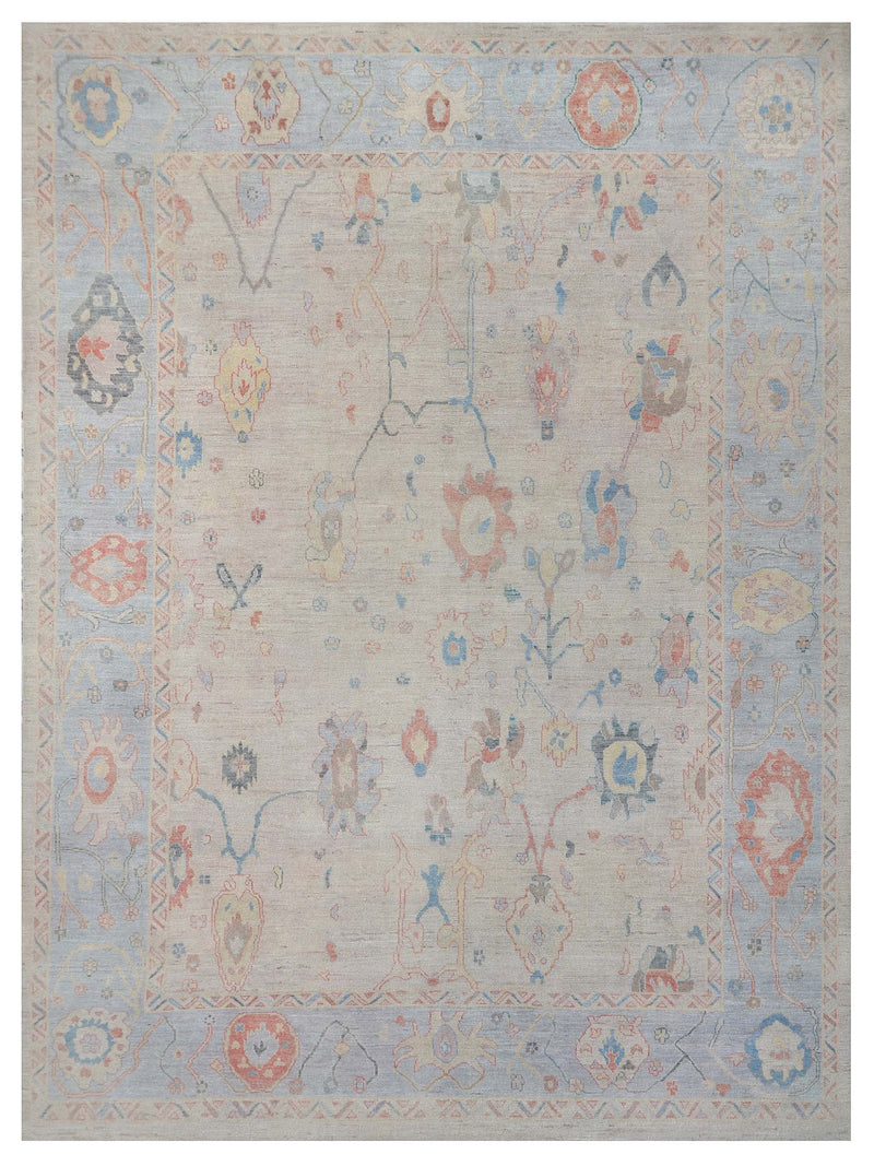 Pacific Ushak Wool Weft  Beige Grey Transitional