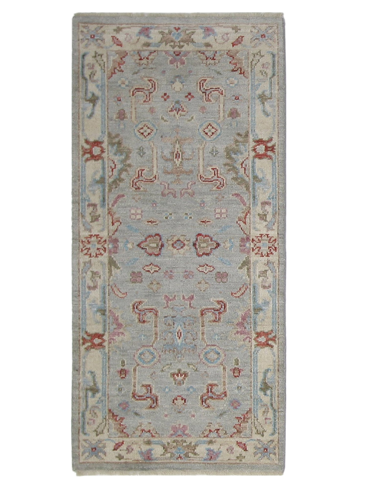 Pacific Ushak Wool Weft  Grey Beige Transitional