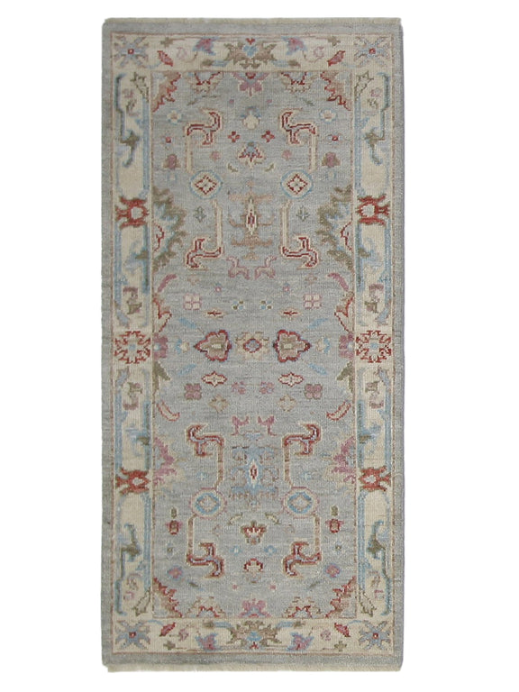 Pacific Ushak Wool Weft  Grey Beige Transitional