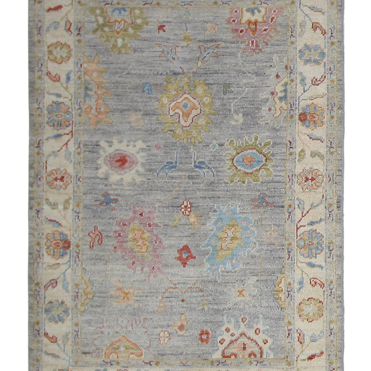 Pacific Ushak Wool Weft  Ivory Multi Transitional
