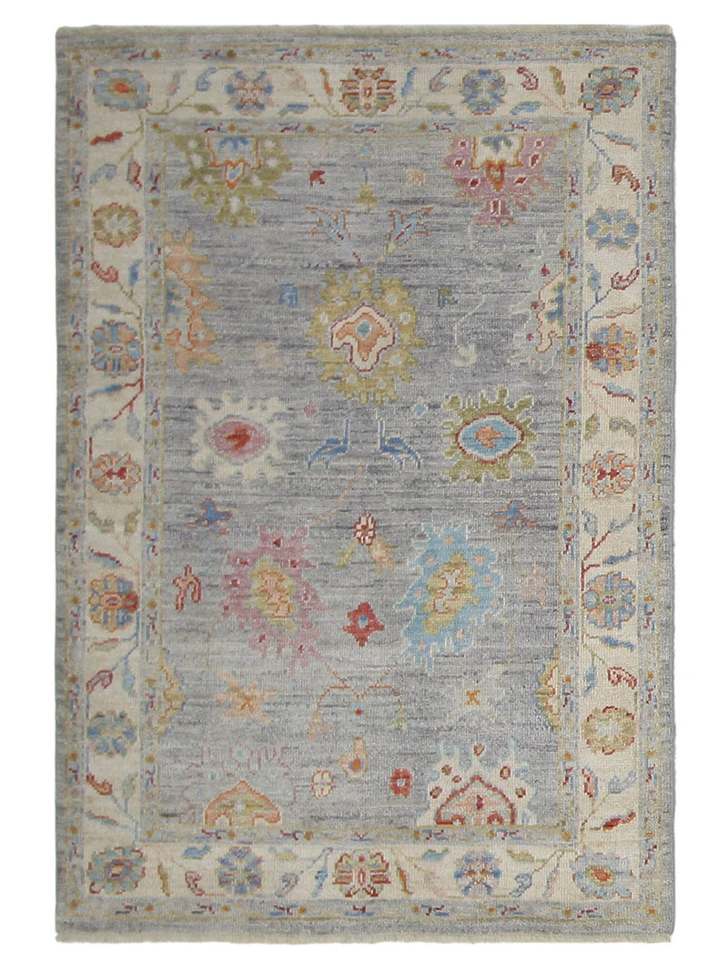 Pacific Ushak Wool Weft  Ivory Multi Transitional
