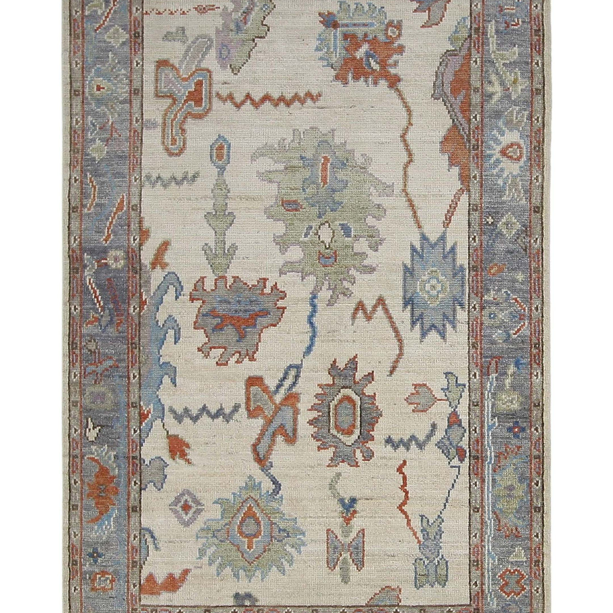 Pacific Ushak Wool Weft  Ivory Multi Transitional