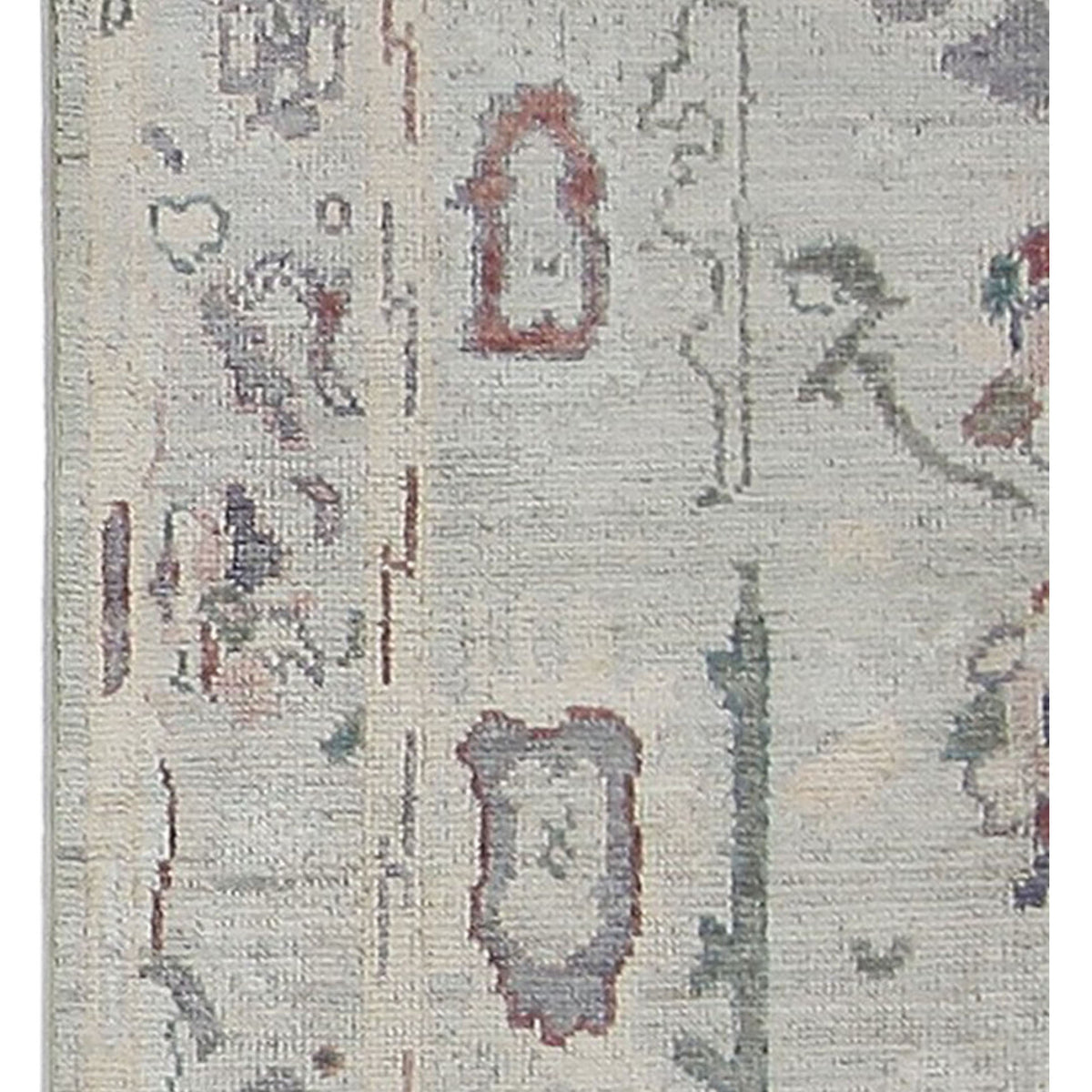 Pacific Ushak Wool Weft 42495 Beige Multi Transitional Hand Knotted Rug