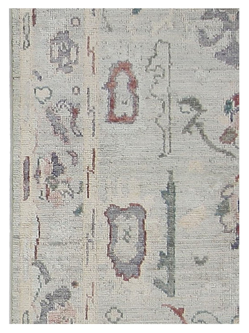 Pacific Ushak Wool Weft 42495 Beige Multi Transitional Hand Knotted Rug