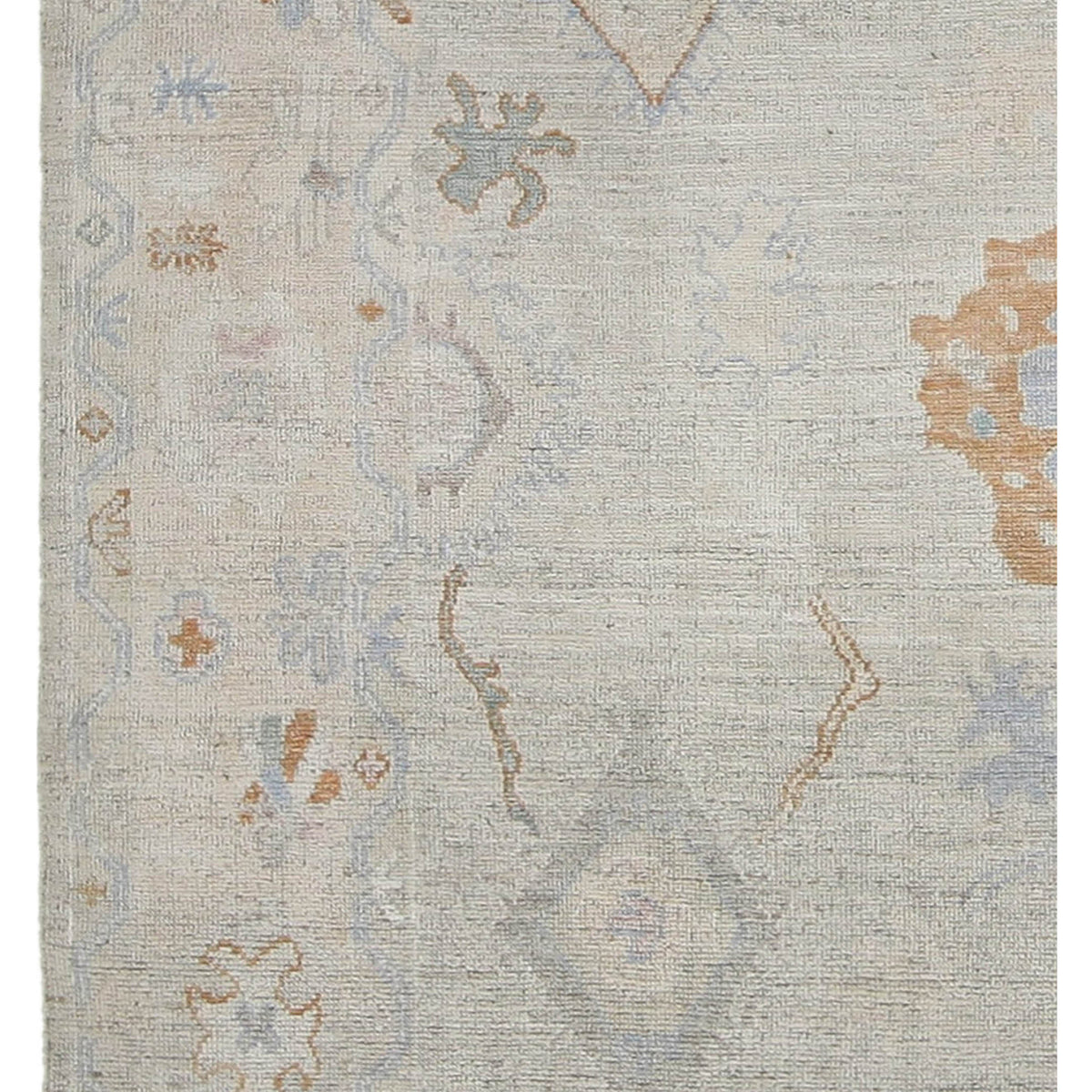 Pacific Ushak Wool Weft 42503 Beige Blush Transitional Hand Knotted Rug