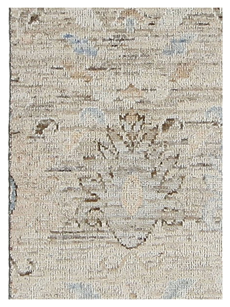 Pacific Ushak Wool Weft 42508 Brown Beige Transitional Hand Knotted Rug