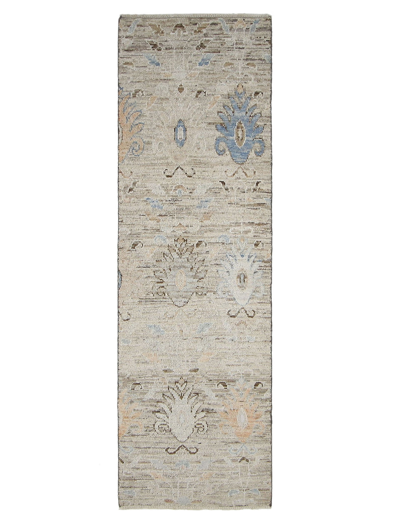 Pacific Ushak Wool Weft  Brown Beige Transitional