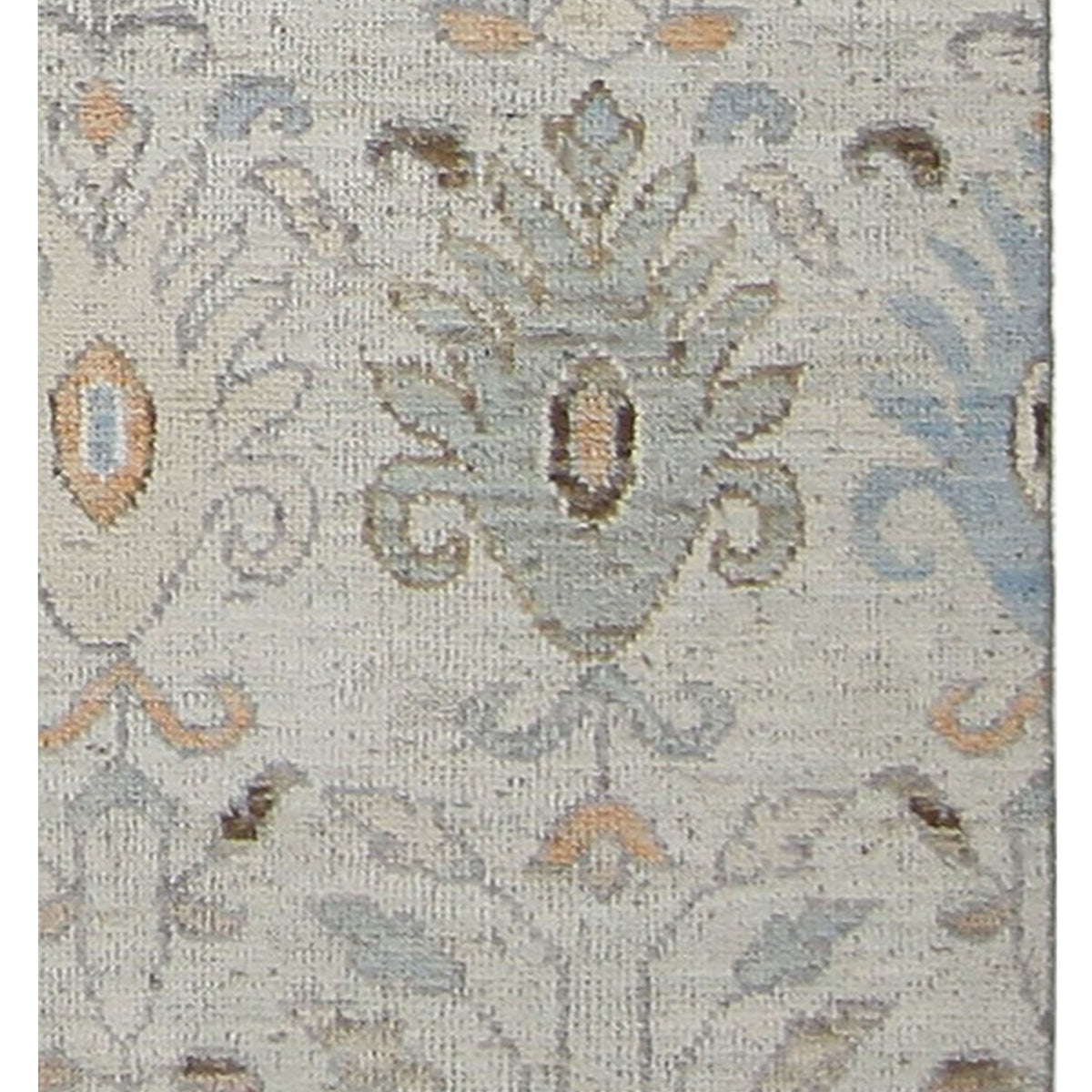 Pacific Ushak Wool Weft 42511 Grey Ivory Transitional Hand Knotted Rug