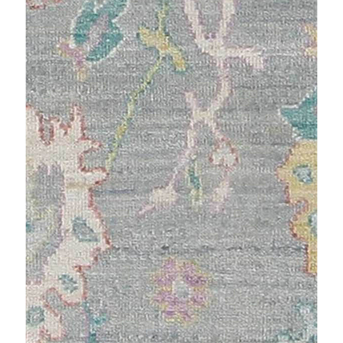 Pacific Ushak Wool Weft 42531 Lt.Grey Ivory Transitional Hand Knotted Rug