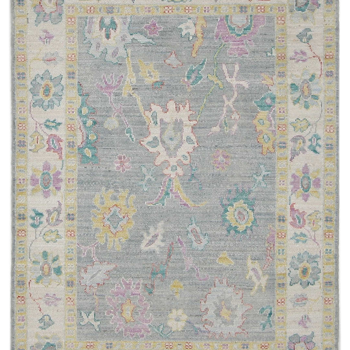 Pacific Ushak Wool Weft  Lt.Grey Ivory Transitional