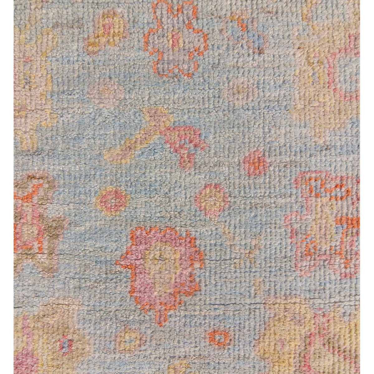 Pacific Ushak Wool Weft 42537 Lt.Blue Grey Transitional Hand Knotted Rug