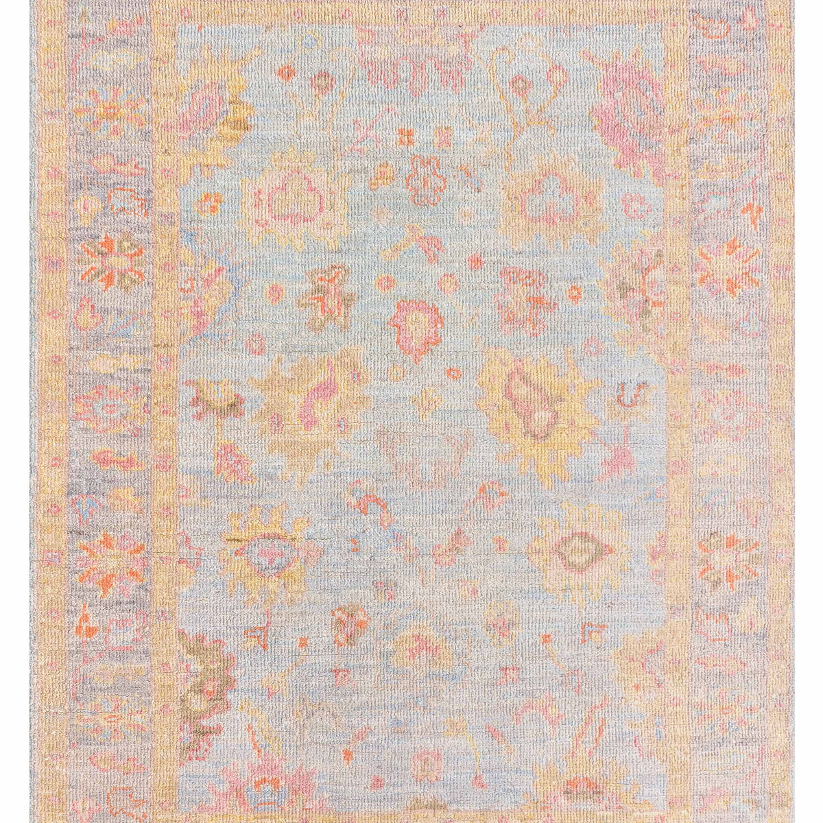Pacific Ushak Wool Weft  Lt.Blue Grey Transitional