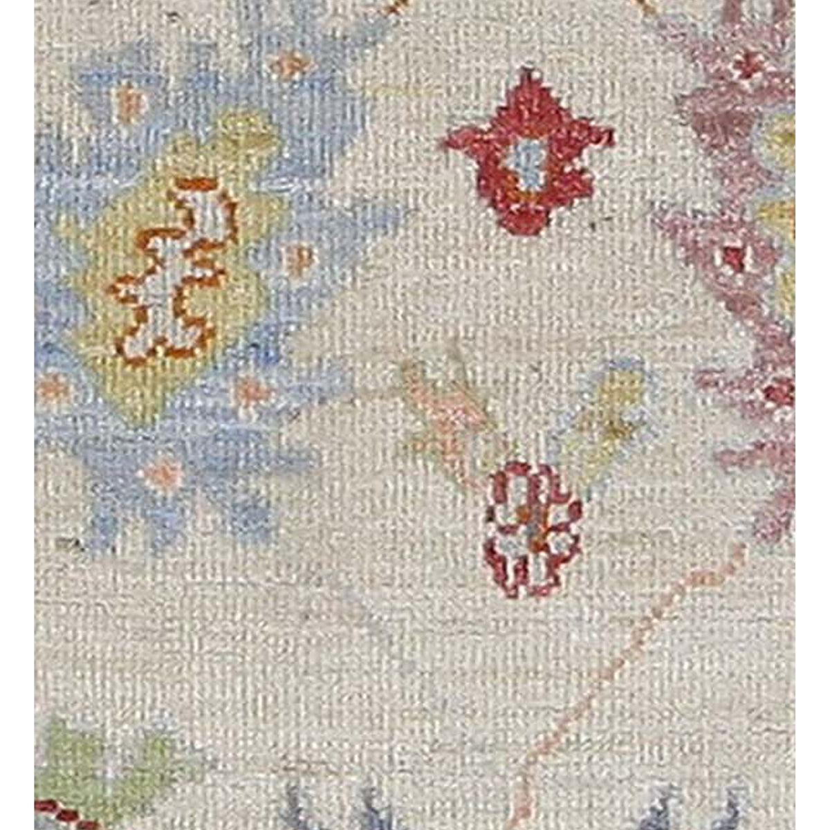 Pacific Ushak Wool Weft 42544 Ivory Lt.Grey Transitional Hand Knotted Rug