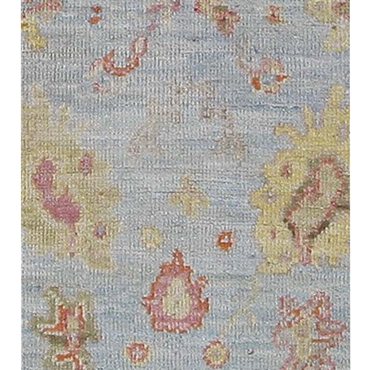 Pacific Ushak Wool Weft 42545 Lt.Blue Grey Transitional Hand Knotted Rug