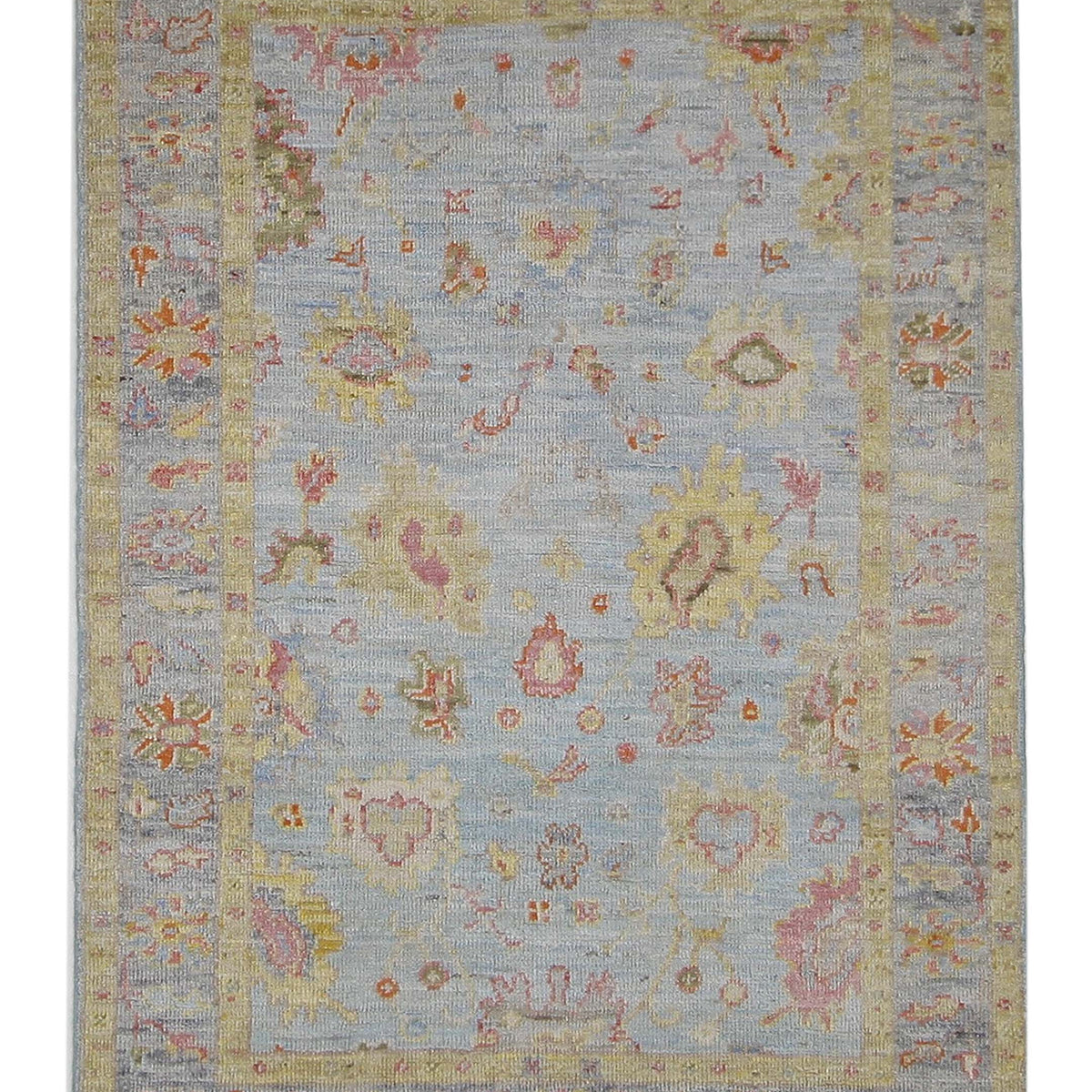 Pacific Ushak Wool Weft  Lt.Blue Grey Transitional