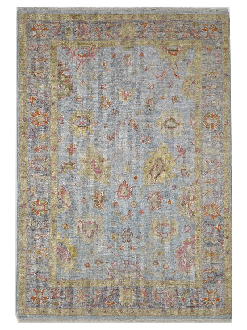 Pacific Ushak Wool Weft  Lt.Blue Grey Transitional