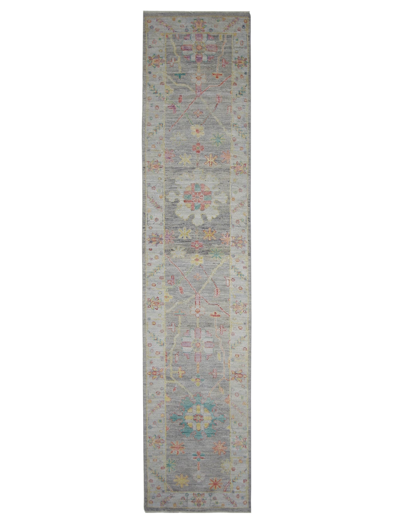 Pacific Ushak Wool Weft  Grey Lt.Blue Transitional