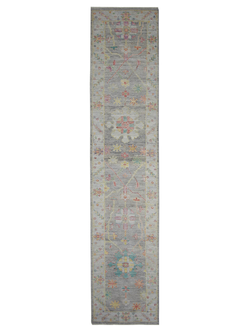 Pacific Ushak Wool Weft  Grey Lt.Blue Transitional