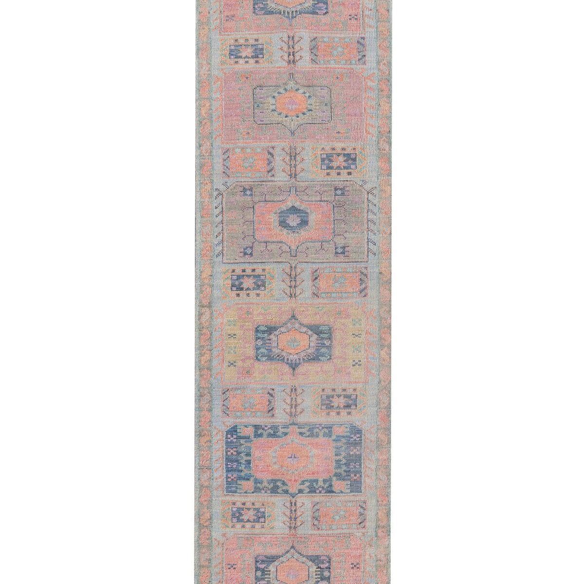Pacific Ushak Wool Weft  Lt.Blue Multi Transitional
