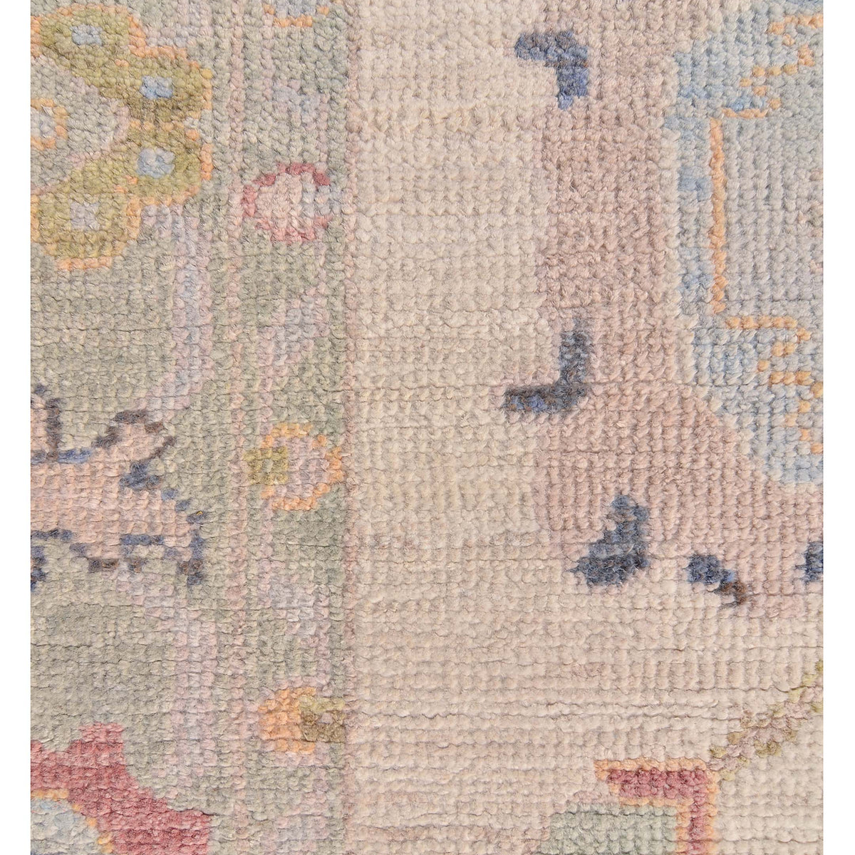 Pacific Ushak Wool Weft 42573 Ivory Grey Transitional Hand Knotted Rug