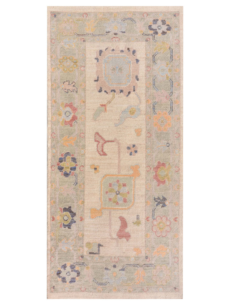 Pacific Ushak Wool Weft  Ivory Grey Transitional