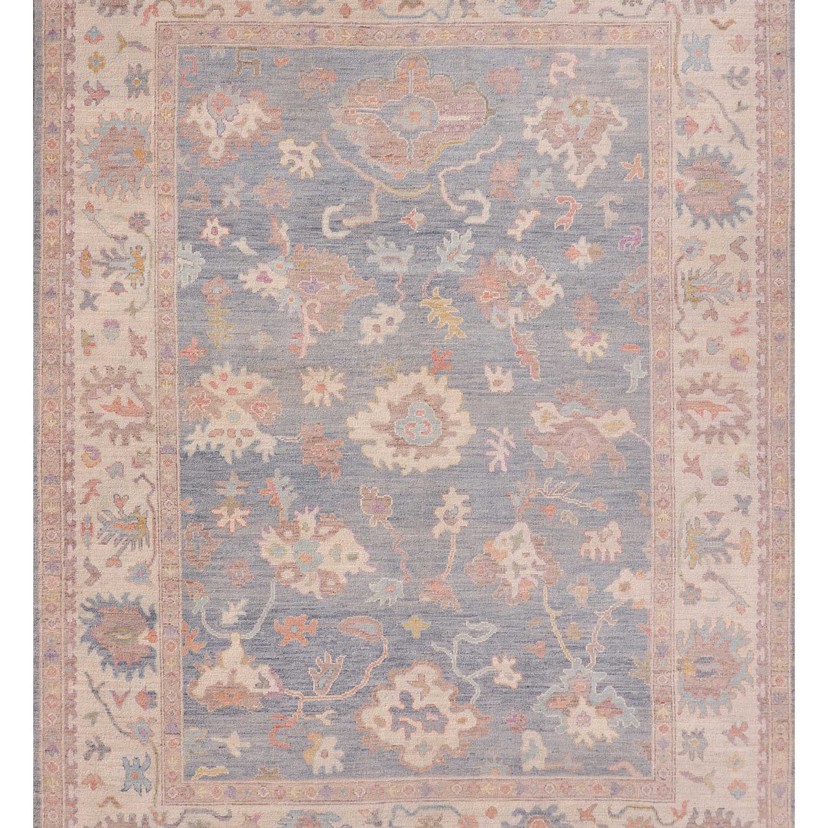 Pacific Ushak Wool Weft  Grey Ivory Transitional