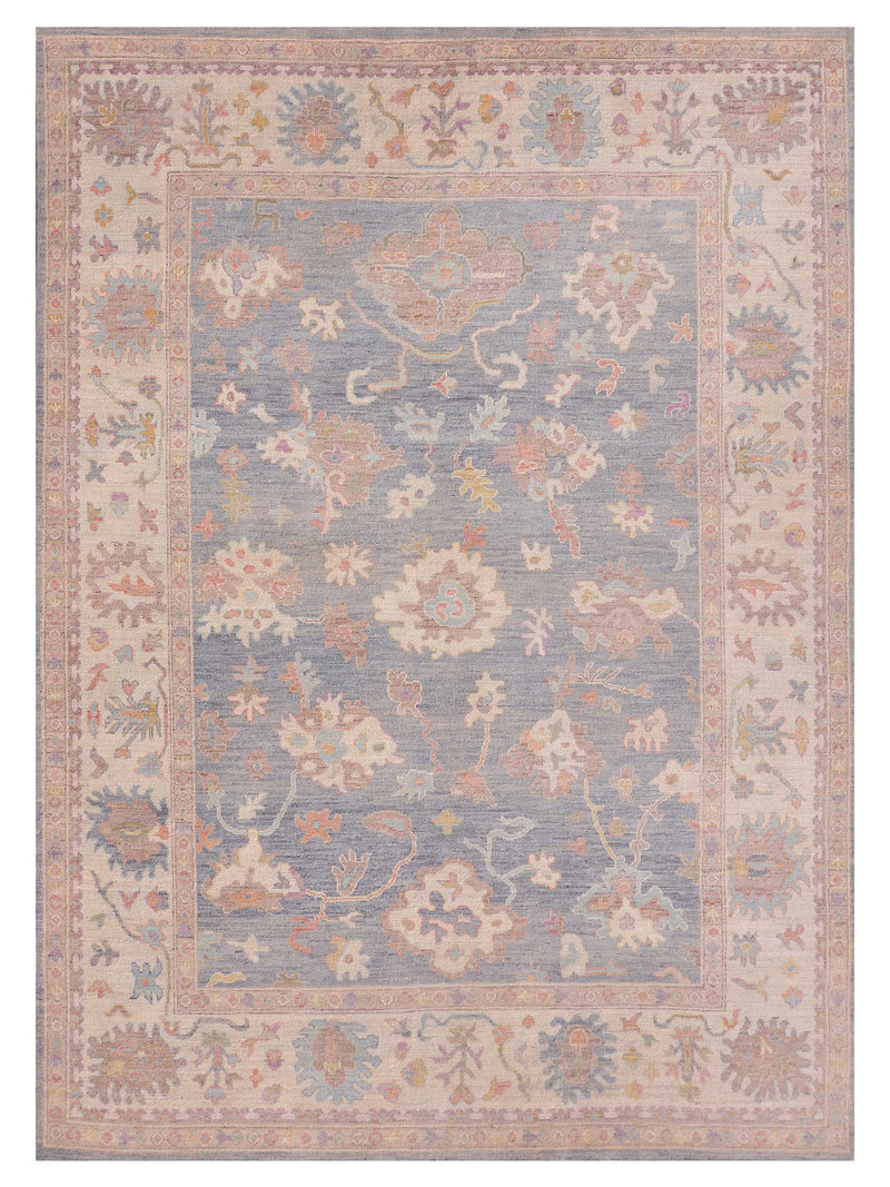 Pacific Ushak Wool Weft  Grey Ivory Transitional