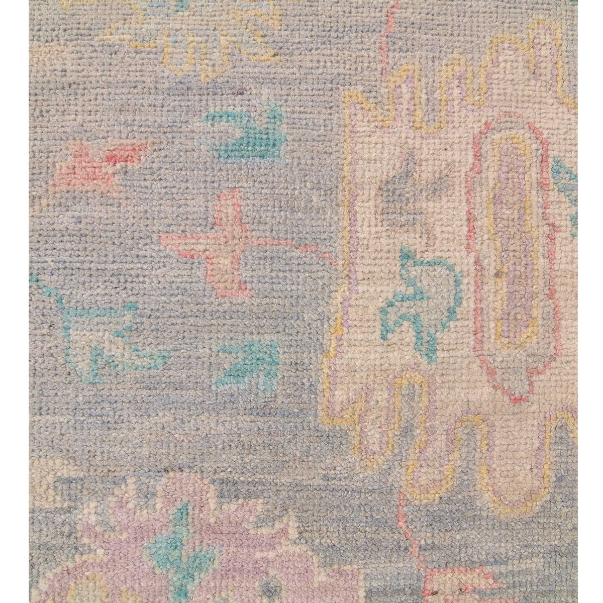 Pacific Ushak Wool Weft 42588 Grey Lt.Grey Transitional Hand Knotted Rug