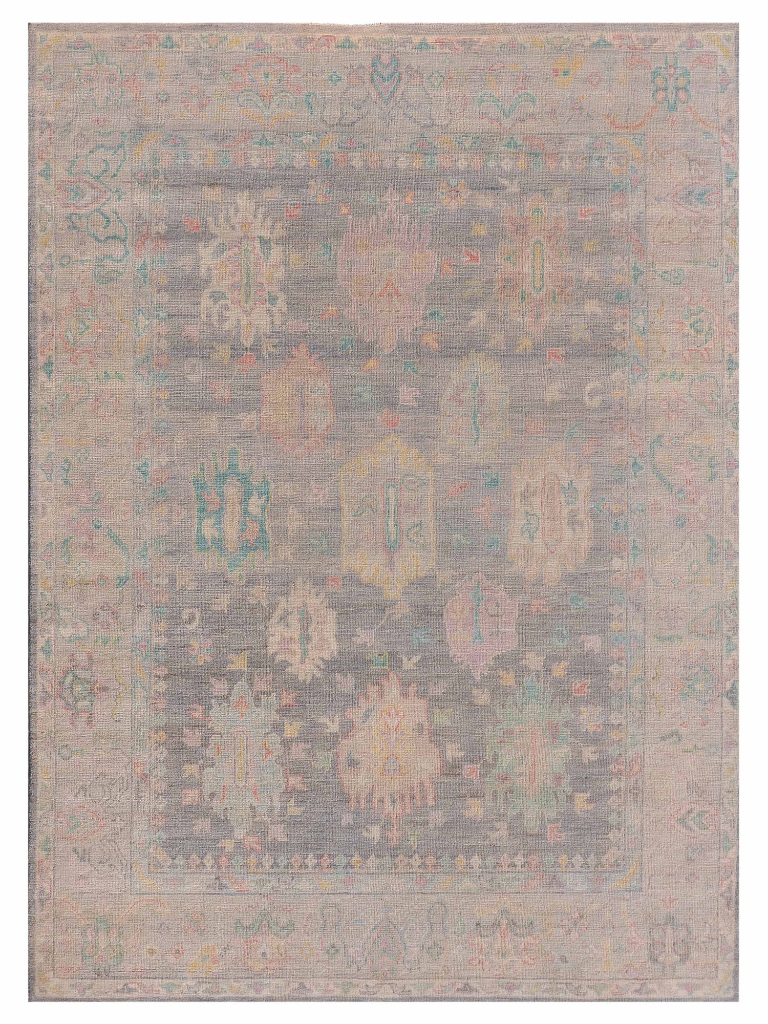 Pacific Ushak Wool Weft  Grey Lt.Grey Transitional