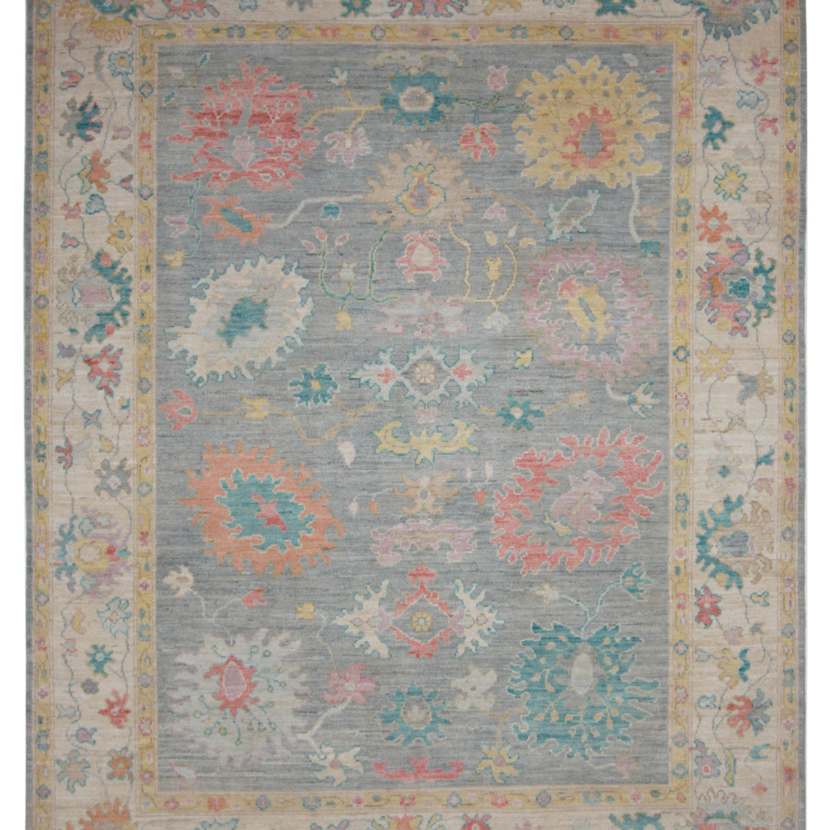 Pacific Ushak Wool Weft  Grey Ivory Transitional