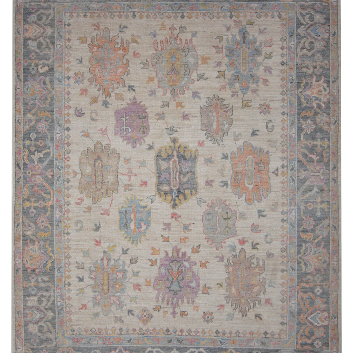 Pacific Ushak Wool Weft  Ivory Grey Transitional