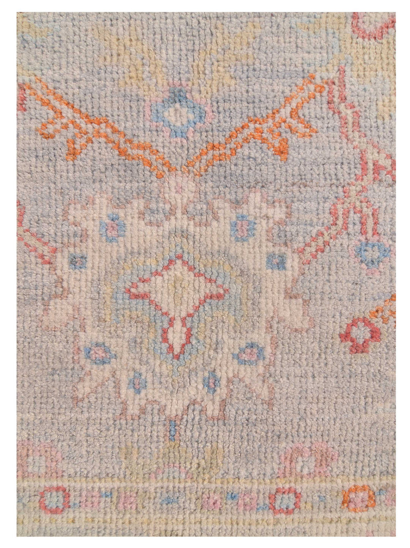 Pacific Ushak Wool Weft 42599 Lt.Grey Ivory Transitional Hand Knotted Rug